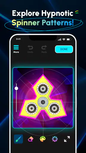 Glow Finger Spinner Art App screenshot 2