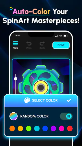 Glow Finger Spinner Art App screenshot 3