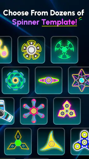 Glow Finger Spinner Art App screenshot 5