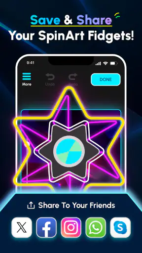 Glow Finger Spinner Art App screenshot 6