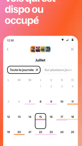 Howbout : calendrier partagé screenshot 2