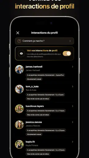 inProfile : Traqueur Profil screenshot 3