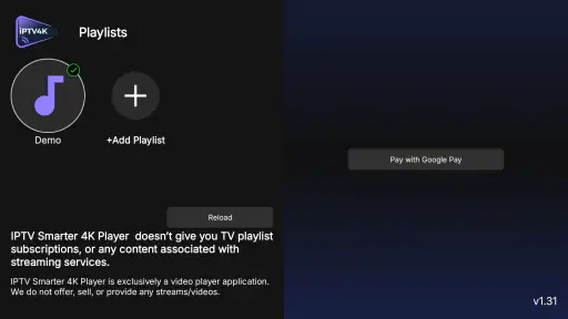 IPTV Smarter 4K Player screenshot 2