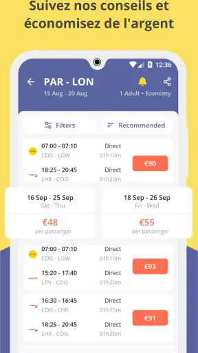 Jetcost : vols et voiture screenshot 5