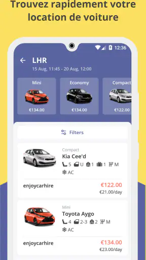 Jetcost : vols et voiture screenshot 8