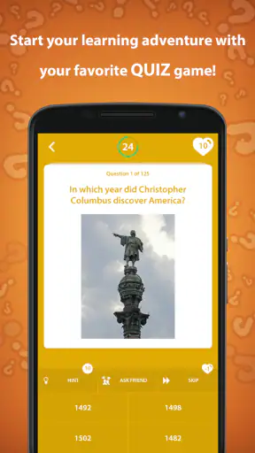 Jeu de quiz histoire screenshot 3