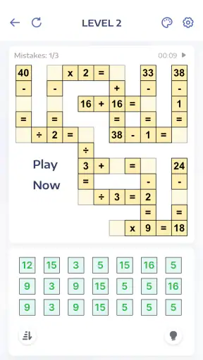 Jeux de maths - Crossmath screenshot 2