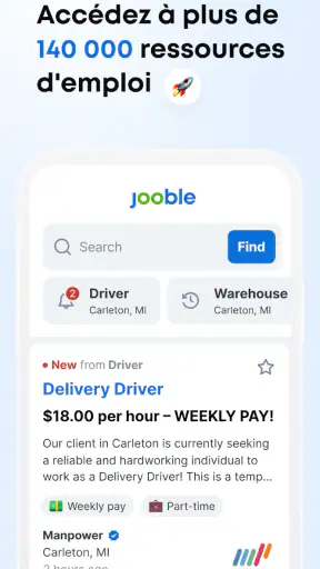 Jooble－Recherche D’emploi screenshot 1