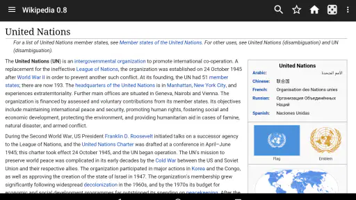 Kiwix, Wikipédia sans Internet screenshot 11