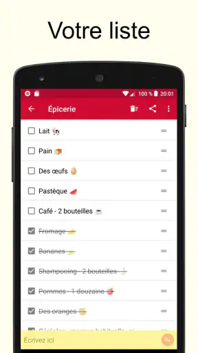 Liste de courses screenshot 3