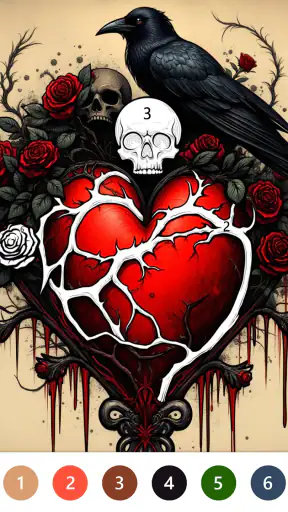 Macabre Color Paint By Number screenshot 3