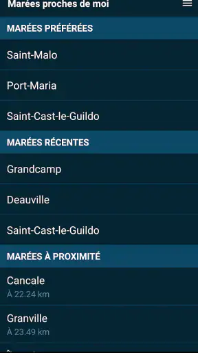 Marées proches de moi screenshot 1