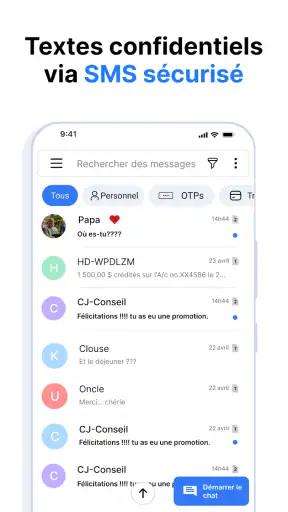 Messages - SMS Texte Messaging screenshot 1