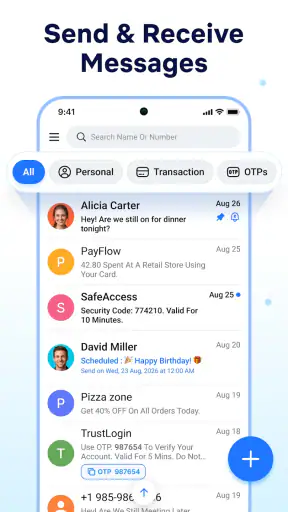 Messages - Text SMS Home screenshot 1