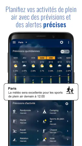 Météo et horloge transparent screenshot 2