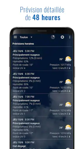 Météo et horloge transparent screenshot 4