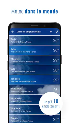 Météo et horloge transparent screenshot 7
