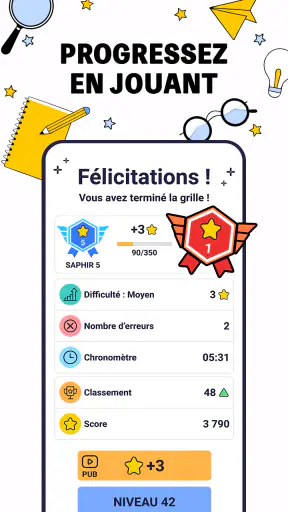 Mots Fléchés Pro: Mots Croisés screenshot 9