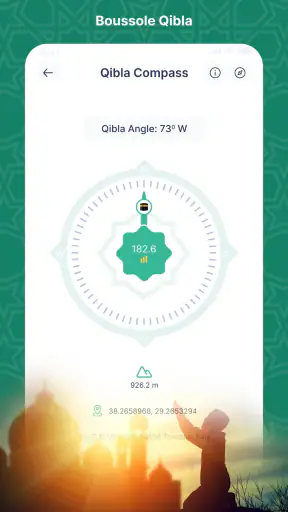 Musulman : prière, Qibla screenshot 12