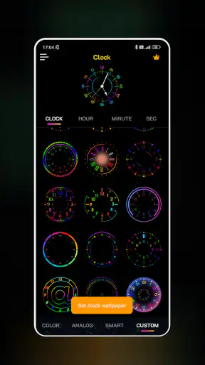 Neon Clock Wallpaper screenshot 3