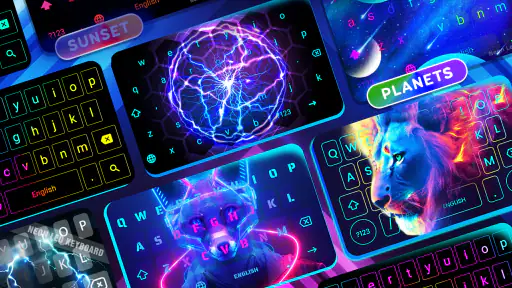 Neon LED Keyboard: Clavier LED screenshot 2