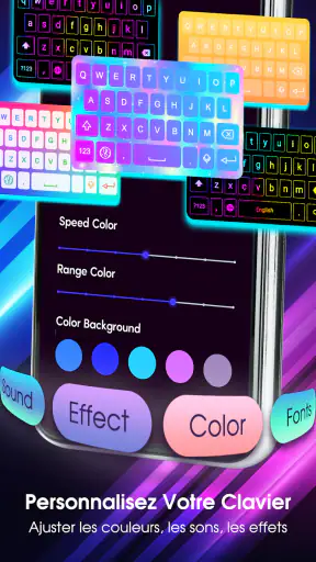 Neon LED Keyboard: Clavier LED screenshot 3