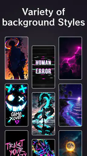 Neon Red Heartbeat Thème screenshot 3