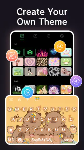 Neon Red Heartbeat Thème screenshot 5