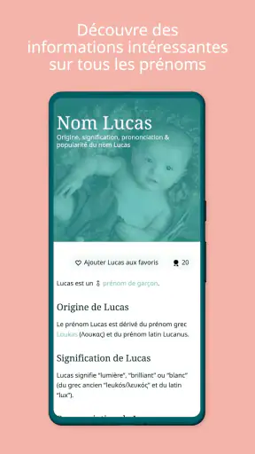 Noms de Bébé / Prénoms 2025 screenshot 7