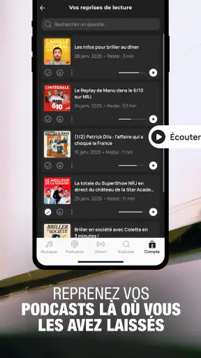 NRJ Radio, Musique et Podcast screenshot 4