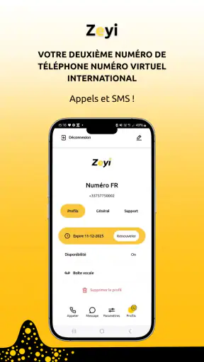 Numéros virtuels & Appels Sms screenshot 2