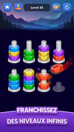 Nut Sort: Color Match Game screenshot 2