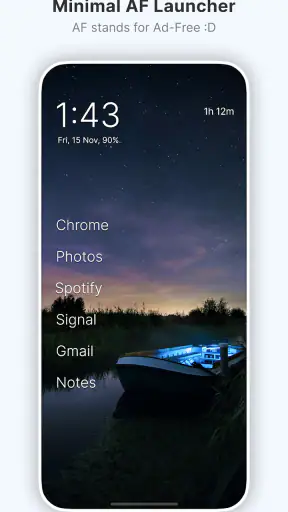 Olauncher. Minimal AF Launcher screenshot 1