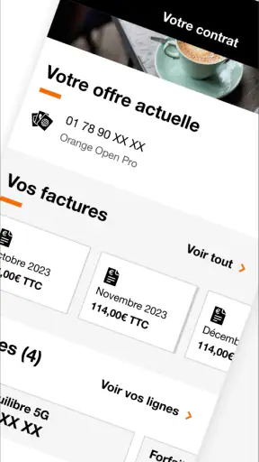 Orange Pro, espace client pro screenshot 10