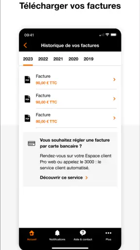 Orange Pro, espace client pro screenshot 4