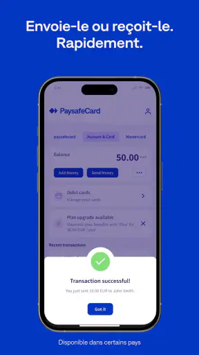 PaysafeCard-paiements prépayés screenshot 6