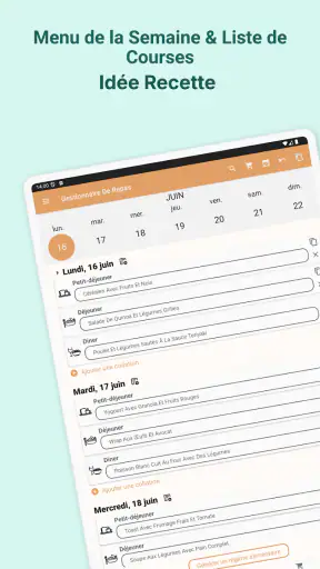 Planificateur De Repas Semaine screenshot 9