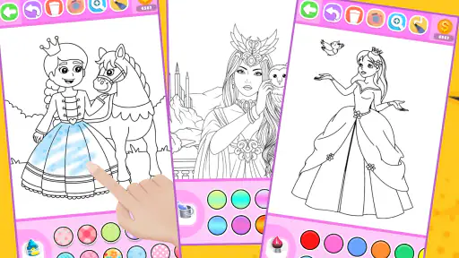 Princess Coloring Book Glitter screenshot 11