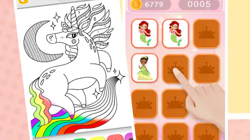 Princess Coloring Book Glitter screenshot 12