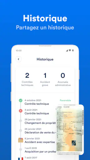Carnet d'entretien, historique screenshot 3