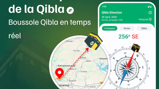 Qibla Finder : Boussole screenshot 1