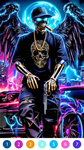 Rebel Gangster Coloring Pages screenshot 3
