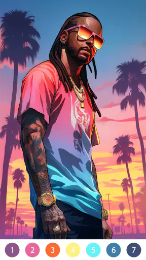 Rebel Gangster Coloring Pages screenshot 5