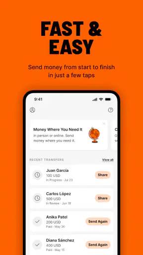 Ria Money Transfer screenshot 2