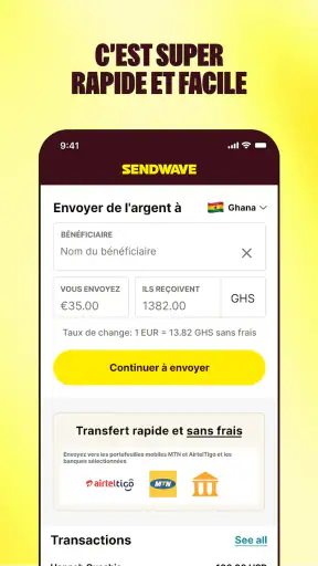 Sendwave Transfert d’Argent screenshot 3