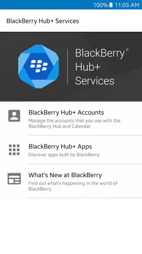 Services BlackBerry Hub+ screenshot 1