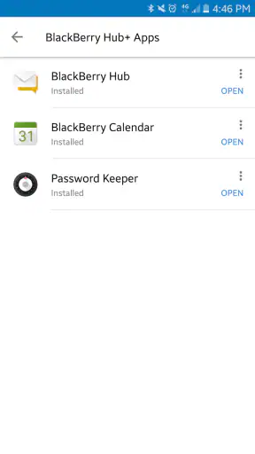 Services BlackBerry Hub+ screenshot 2