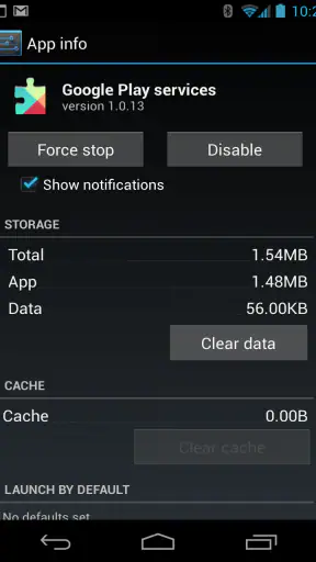 Services Google Play screenshot