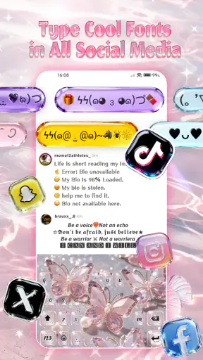 Simple Pink Butterfly Theme screenshot 7