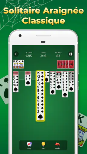 Spider Solitaire Jeu de cartes screenshot 2